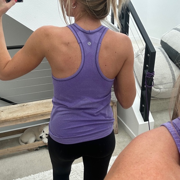 Lululemon run swiftly purple racerback tank workout gym yoga athleisure hiking 6 - Picture 5 of 11